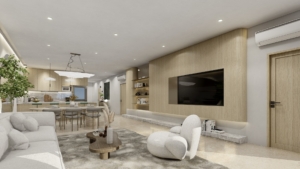 The Rise Living Room by The Mont